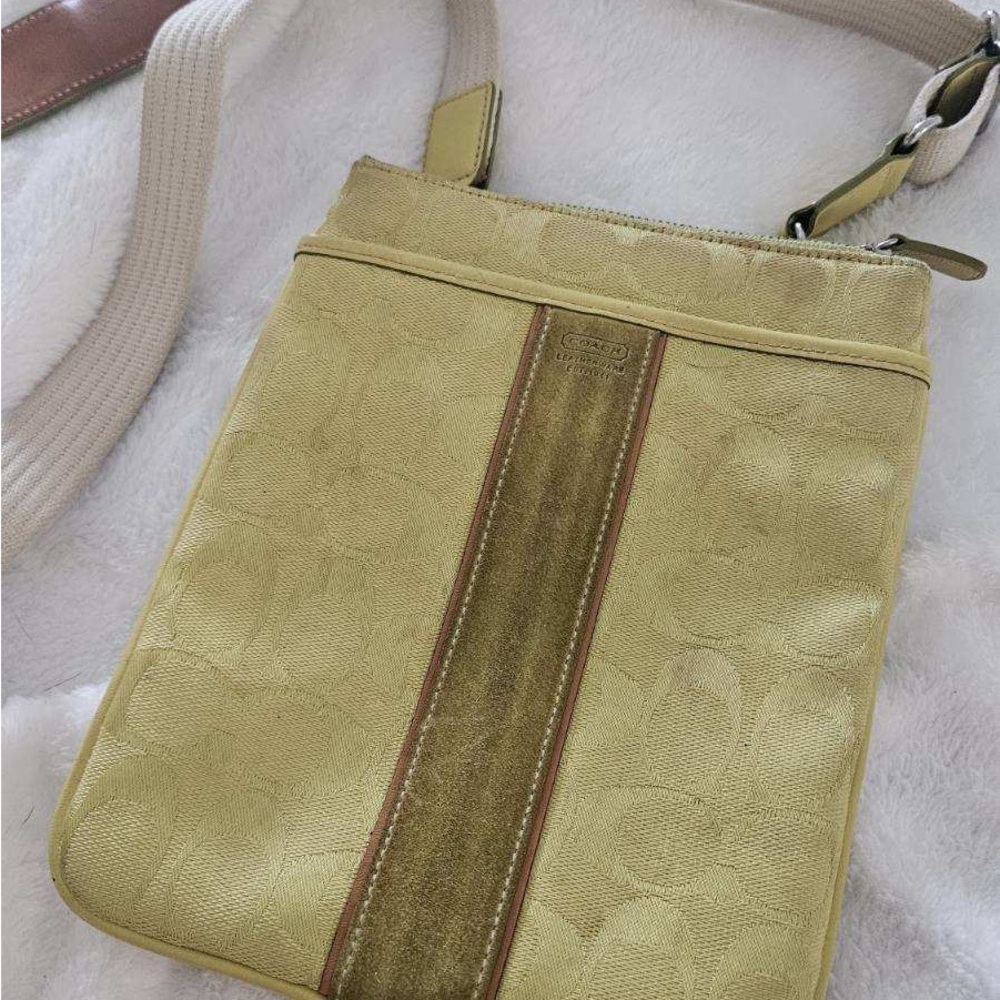Coach Olive and Tan Crossbody Bag